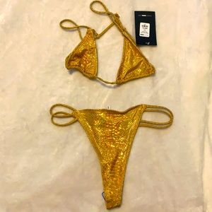 Fashion Nova Gold Bikini